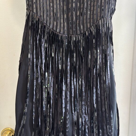 Alice & Olivia black silk sleeveless cocktail dress Sz M - Picture 12 of 12
